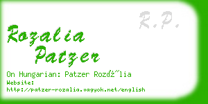 rozalia patzer business card